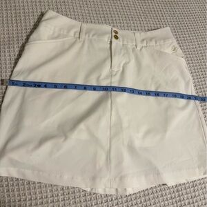 Lilly Pulitzer White Skort with Gold Accents